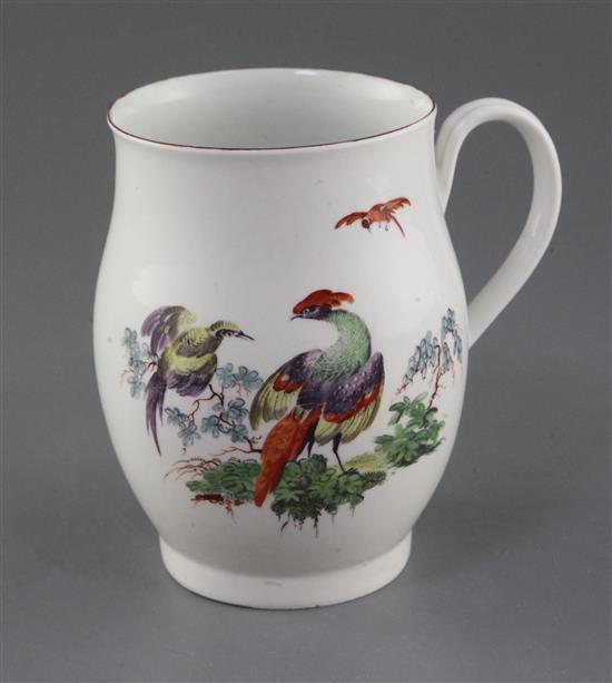 A Derby ovoid mug, c.1760, h. 13cm